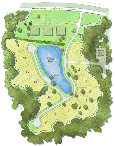 Awendaw Village Site map