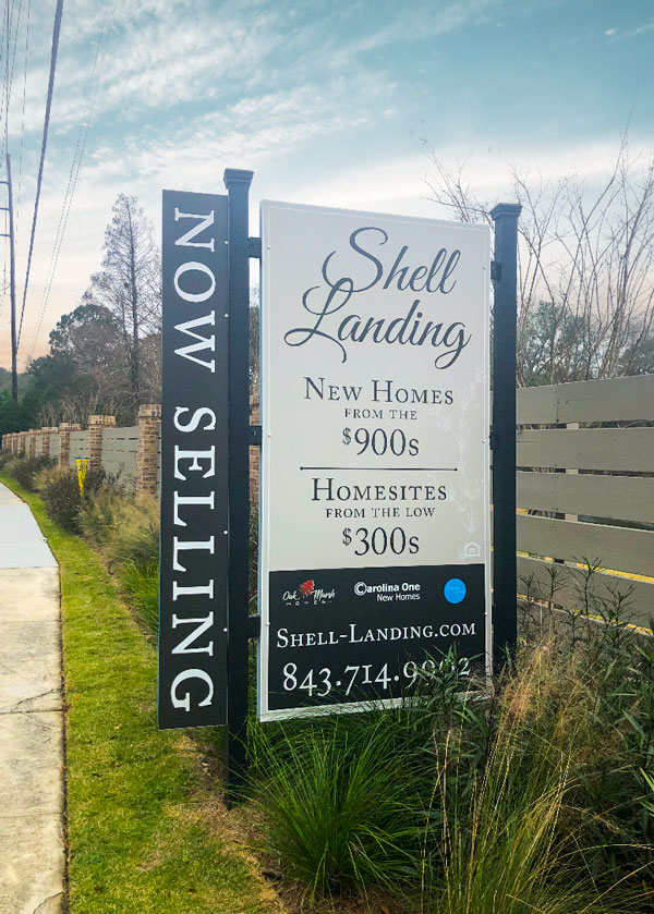 Shell Landing Community Site Sign