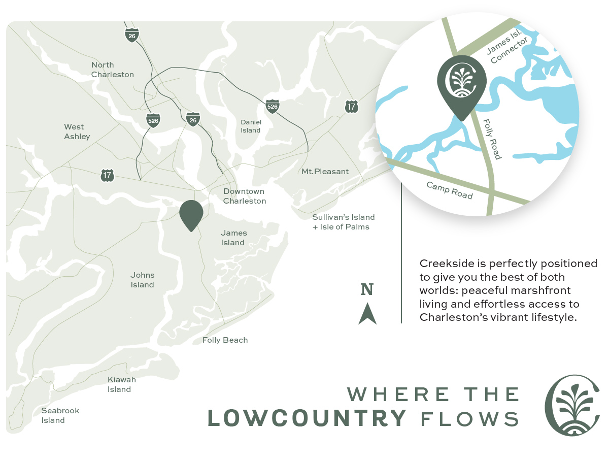 Creekside Map - Where the Lowcountry Flows